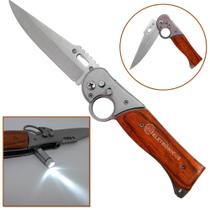 Canivete Tático Retrátil Com Led Dobrável Automático E Prático SLKD11