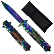 Canivete Tático Semiautomático com Lâmina de 9,9cm e Quebra-Vidro Integrado SLKD331