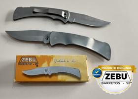 Canivete Tr Inox de bolso Zebu Barretos Original com Trava e Presilha