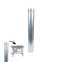 Cano 50cm Em Aço Galvanizado 120mm Para Chaminé Fogão à Lenha Lareira - N3 AMZ Cano 50cm Em Aço Galvanizado 120mm Para Chaminé Fogão à Lenha Lareira - N3 AMZ