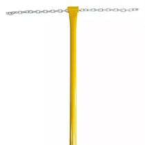 Cano Pedestal Fixo Para Corrente De Estacionamento Luvas Fixação Amarelo Cano Pedestal Fixo Para Corrente De Estacionamento Luvas Fixação Amarelo