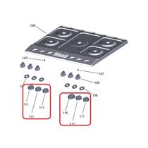 Canopla da Mesa Preto Fogão Brastemp 5 e 6 Bocas Original W10912801