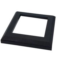 Canopla de nylon - tubo quadrado 50mm x 50mm - cq2x2 - preto- acessorio p/ guarda corpo cod.cn5x5