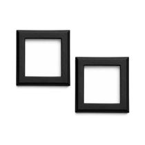 Canopla Nylon Acabamento Tubo Corrimão Guarda Corpo Quadrada 50x50mm 2x2 Pol Preta KIT 2/UN