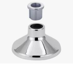 Canopla Para Registro Pressão E Gaveta De 1.1/2 Metal Grande Estria Deca can002