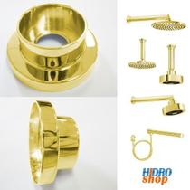 Canopla Para Tubo Reto Chuveiro Aquaplus Deca Dourado - 4124183