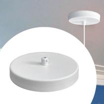 Canopla Pendente De Alumínio Redonda Com Travessa + Niple Canopla Pendente De Alumínio Redonda Com Travessa + Niple