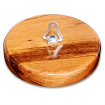 Canopla Prato Acabamento de Madeira Maciça para Lustre Luminária Pendente com Niple Porca e Gancho Canopla Prato Acabamento de Madeira Maciça para Lustre Luminária Pendente com Niple Porca e Gancho