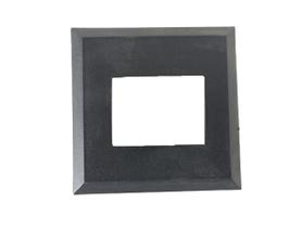 Canopla Retangular Tubo Corrimão Guarda Corpo 1x1.1/2 Preto