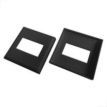 Canopla Tubo Retangular Plastica 25x50 10 Unidade Preto