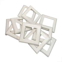 Canopla Tubo Retangular Plastica 50x50 10 Unidades Branco