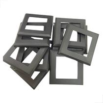 Canopla Tubo Retangular Plastica 50x50 10 Unidades Preto