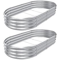 Canteiro Elevado AHEONLAR 244x122x30 cm, Kit com 2, Oval Canteiro Elevado AHEONLAR 244x122x30 cm, Kit com 2, Oval
