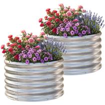 Canteiro Elevado AHEONLAR 61 x 61 x 38 cm em Aço Galvanizado - Kit com 2 Canteiro Elevado AHEONLAR 61 x 61 x 38 cm em Aço Galvanizado - Kit com 2