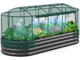 Canteiro Elevado Quictent 244x91x30 cm Oval com Autoirrigação Canteiro Elevado Quictent 244x91x30 cm Oval com Autoirrigação