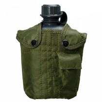 Cantil 950 Ml em Plastico com Capa Verde Militar Guepardo