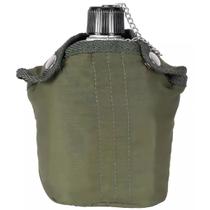 Cantil Alumínio 900ml Com Copo Caneca Alumínio e Capa Protetora Isolante Térmico Sobrevivencia Caça Pesca e Camping