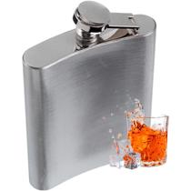 Cantil de Bolso Aço Inox 230ml Bebida Porta Whisky Garrafinha Garrafa Bar Frasco Whiskeira Vodka 8 oz Drinks Água