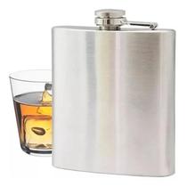 Cantil de Bolso Aço Inox 230ml Bebida Porta Whisky Garrafinha Garrafa Bar Frasco Whiskeira Vodka 8 oz Tequila - Uny Gift