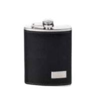 Cantil de bolso p/ whisky couro black