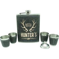 Cantil De Bolso Porta Bebidas Whisky Drinks Couro Inoxidável Cantil De Bolso Porta Bebidas Whisky Drinks Couro Inoxidável