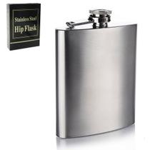 Cantil de inox 200ml 12,5x9x2,5cm na caixa Cantil de inox 200ml 12,5x9x2,5cm na caixa