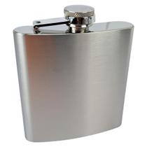 Cantil De Inox Na Cor Prata 180Ml Camping Caminhada