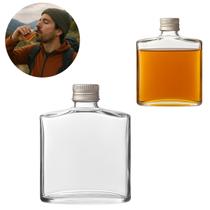 Cantil De Vidro Com Tampa 200ml Garrafa Para Bebidas