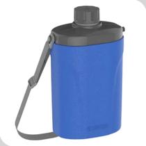 Cantil Garrafa Isotermico Agua 1L Azul Com Alça Bebidas Com Trava Soprano