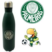 Cantil Inox 750ml Palmeiras Perfeita Para Esportes Ideal Para Presente