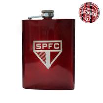 Cantil Inox Bebida 220ml Vermelho Oficial Licenciado São Paulo Cantil Inox Bebida 220ml Vermelho Oficial Licenciado São Paulo