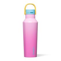 Cantina esportiva Thermos Corkcicle 600 ml rosa à prova de derramamento Cantina esportiva Thermos Corkcicle 600 ml rosa à prova de derramamento