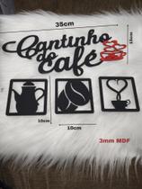 Cantinho Café kit 4 PEÇAS MDF com dupla face