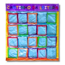 Cantinho da Leitura material sintético 20 Bolsos Grandes - Espaço Para Histórias - Escolar - LIG LIG BRINQUEDOS