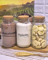 Cantinho do Café, 3 Potes 810ml Achocolatado, Açúcar, Biscoito, Café, Cappuccino e Leite em Pó Cantinho do Café, 3 Potes 810ml Achocolatado, Açúcar, Biscoito, Café, Cappuccino e Leite em Pó