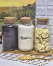 Cantinho do Café, 3 Potes 810ml Achocolatado, Açúcar, Biscoito, Café, Cappuccino e Leite em Pó