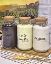 Cantinho do Café, 3 Potes 810ml Achocolatado, Açúcar, Biscoito, Café, Cappuccino e Leite em Pó Cantinho do Café, 3 Potes 810ml Achocolatado, Açúcar, Biscoito, Café, Cappuccino e Leite em Pó