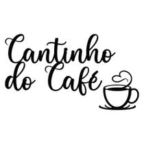 Cantinho do Café 3D em MDF 3mm Fita Autoadesiva Preto Fosco