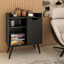 Cantinho do Café Belle 1 Porta 1 Prateleira Preto - Panorama Móveis Cantinho do Café Belle 1 Porta 1 Prateleira Preto - Panorama Móveis