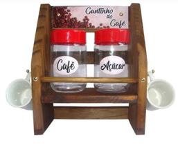 Cantinho Do Café C/ 2 Potes E 2 Xícaras Cantinho Do Café C/ 2 Potes E 2 Xícaras