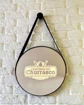 Cantinho do Café, Churrasco, Cerveja, Iluminado em Espelho Adnet 35x35cm