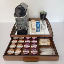cantinho do café com gaveta porta capsulas bandeja - Fábrica de Utilidades