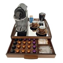 cantinho do café com gaveta porta capsulas bandeja nespresso - Fábrica de utilidades
