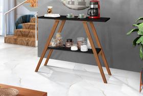 Cantinho do Café Compacto Moderno Pés Madeira Tampo MDF Cantinho do Café Compacto Moderno Pés Madeira Tampo MDF