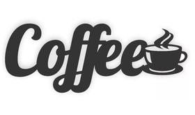 Cantinho Do Café Decoração Escrita Coffee Mdf 3mm Aplique Com fita dupla face