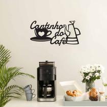 Cantinho Do Café em MDF 40x20cm - Aplique Decorativo para Sala de Estar Cozinha- Cafezinho Decorativo