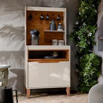 Cantinho Do Café Flow Off White/Freijó - EJ Móveis