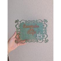 Cantinho do Café Quadro Placa Plaquinha Decoração Moderna Madeira MDF Cantinho do Café Quadro Placa Plaquinha Decoração Moderna Madeira MDF