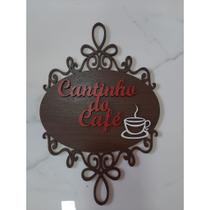 Cantinho do Café Quadro Placa Plaquinha Decoração Moderna Madeira MDF