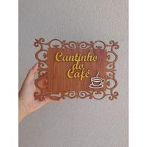 Cantinho do Café Quadro Placa Plaquinha Decoração Moderna Madeira MDF